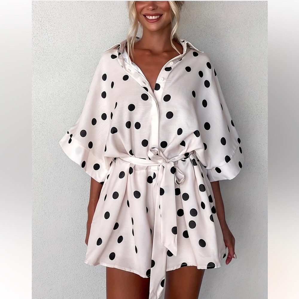 SOLD❗️Polka dot romper women’s